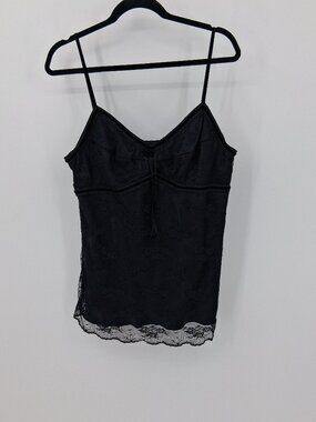 Vintage Black Lace Camisol SizeXL (16/18) Sexy Lingerie Retro Glam Romance Goth